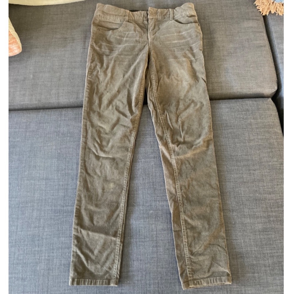 Olive Green Corduroy Size 5 Skinny Leg Pants